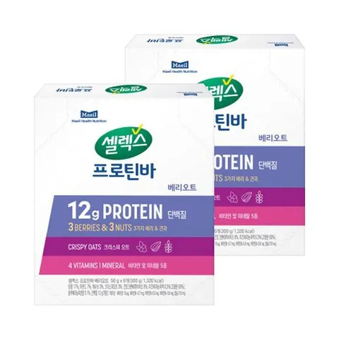 [셀렉스]셀렉스 코어프로틴 단백질 베리오트바 50g 12개입 에너지바 프로틴바