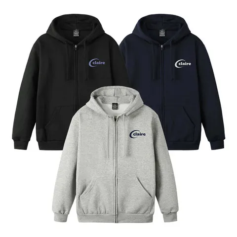 스몰 로고 겨울 기모 후드 집업 빅사이즈