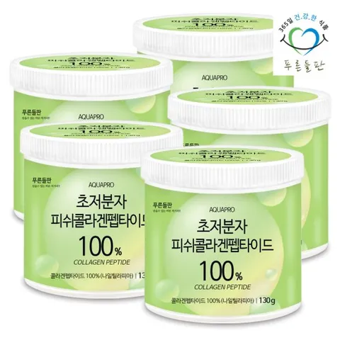 푸른들판 100달톤 초저분자 피쉬 콜라겐 펩타이드 100% 130g 5통