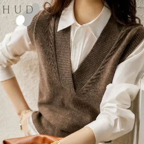 [휴드] 소프트 울링 캐시머이 니트 베스트