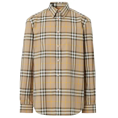 [버버리] 클래식 핏 체크 코튼 남성 셔츠 8055492