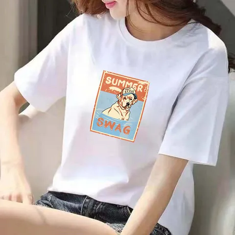 TS-02 반팔티 여성 여름 신상 프린팅 티셔츠 반팔/반팔티셔츠