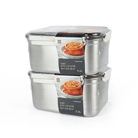 락앤락 숨쉬는 스텐 김치통 9.8L x 2개