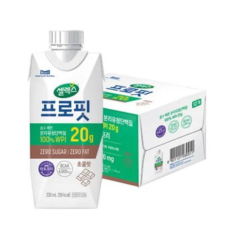 [셀렉스]셀렉스 프로핏 웨이프로틴 드링크 초콜릿 330ml 12팩 셀렉스 스포츠 단백질음료 더단백