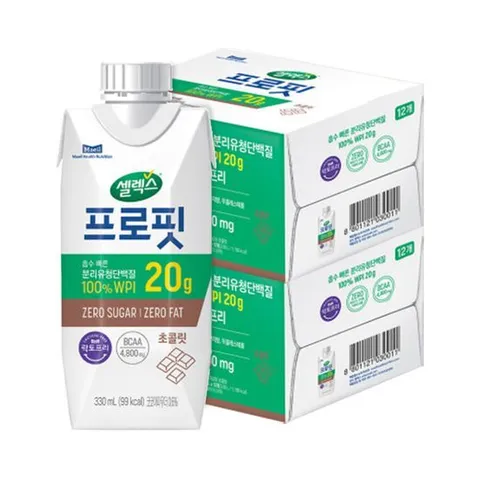[셀렉스]셀렉스 프로핏 웨이프로틴 드링크 초콜릿 330ml 12팩 2박스(총 24팩) 셀렉스 스포츠 단백질음료