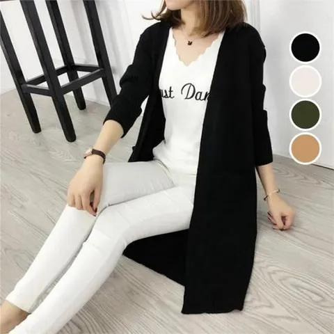 [마물샵] 여성 가을 롱가디건 니트 여자 자켓