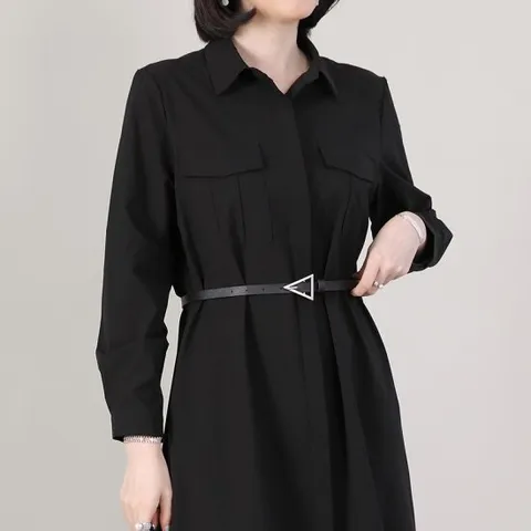 애비뉴투지 엄마옷 커리어 셔츠 봄 가을 긴팔 롱 원피스 O10210