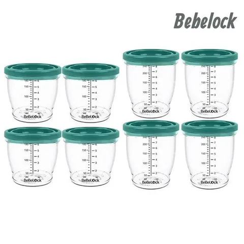 [베베락]엘파 밀폐 이유식용기 180ml(4P)+240ml(4P)