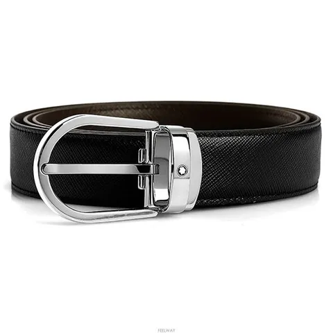 아르떼스 몽블랑 양면 컷팅 벨트 113834 블랙/브라운