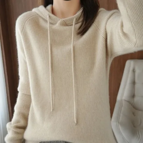 [드레스허그] 율러 풀오버 후드 니트