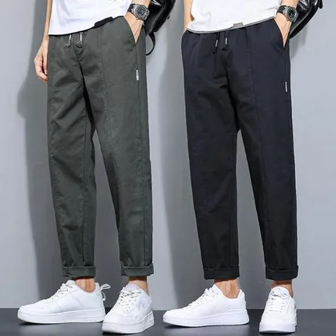 남자 빅사이즈 밴딩팬츠 캐주얼 면바지 데일리 패션