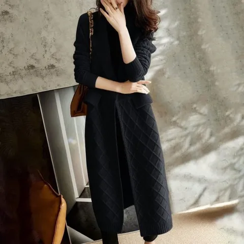 [드레스허그] 에딜 3COLOR 롱 니트 가디건