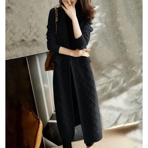 [드레스허그]에딜 3COLOR 롱 니트 가디건