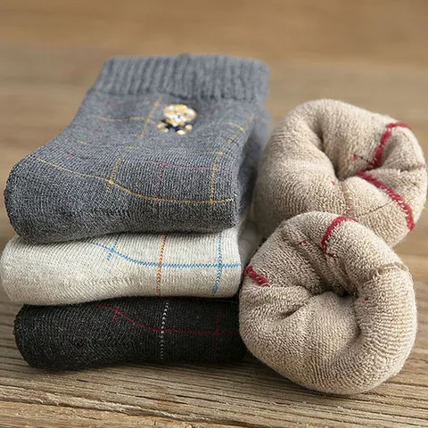 어나더뷰 여성 뽀송 신사곰돌이 중목양말 4켤레 세트 1326