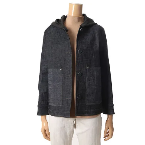 [ 롯데백화점 ]PAT 니트 후드 데님 자켓 MI61202