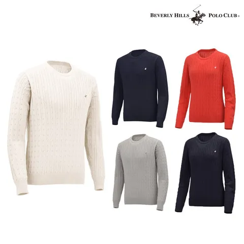 [GS][비버리힐스폴로클럽] 남여 골프 케이블 니트 6종택1
