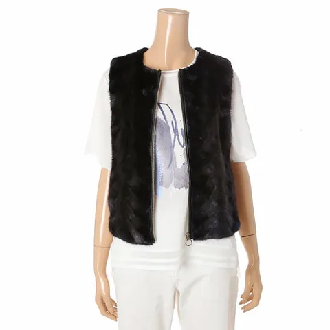 [ 롯데백화점 ][엠씨]밍크조끼C24F001