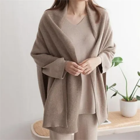 [모드제니] 리온 캐시미어 니트 숄가디건 5컬러