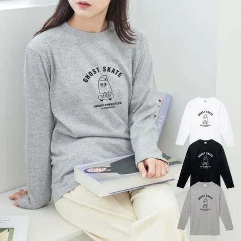 [험블] 프린팅 커플티 긴팔티 빅사이즈