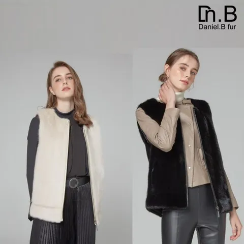 [ 롯데백화점 ]풀스킨 휘메일 트랜디 밍크 베스트(DF1200VEBBGL)