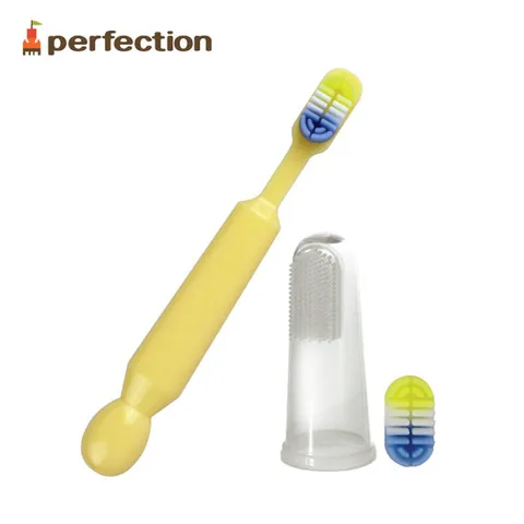 퍼펙션 신생아 유아 아기 실리콘 칫솔 3종 세트