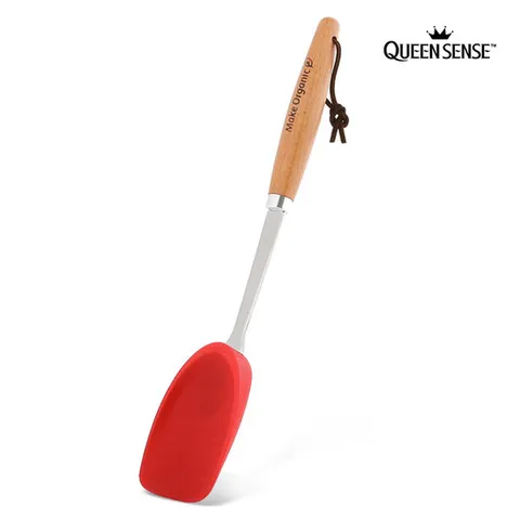 퀸센스 메이크오가닉 키친툴 우드핸들 실리콘요리스푼