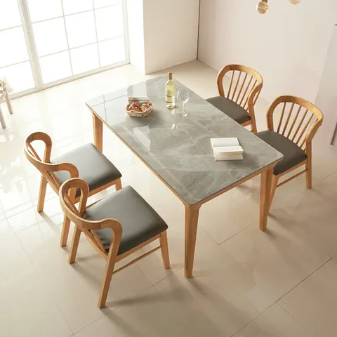 몽스2 양면 통세라믹 4인 식탁세트-의자형