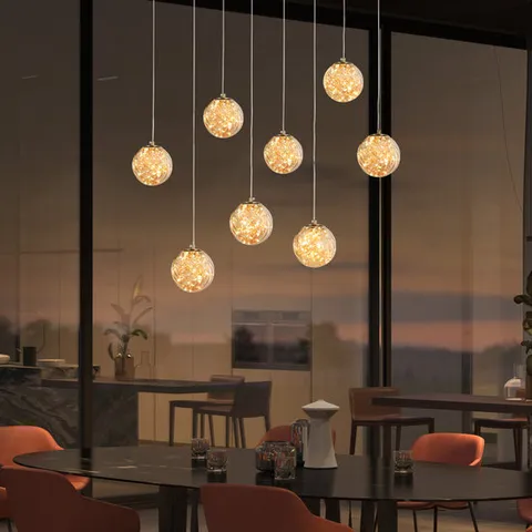 LED 라비앙 8등 펜던트 100W 펜던트 식탁등 은하수 볼 카페 조명