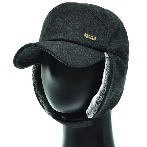 [플릭앤플록]TJO002.단색 털귀달이 중년남성 캡모자 겨울 등산 골프 방한 모자 트래퍼햇