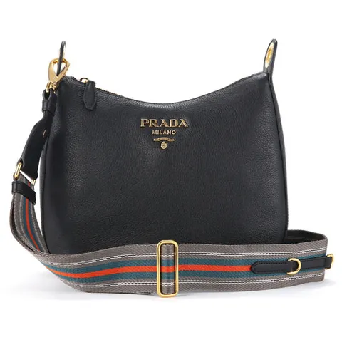 아르떼스 프라다 비텔로 호보 숄더백 1BC166 2E8K F0002 블랙