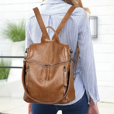 [휴드] 소가죽 수입 백팩