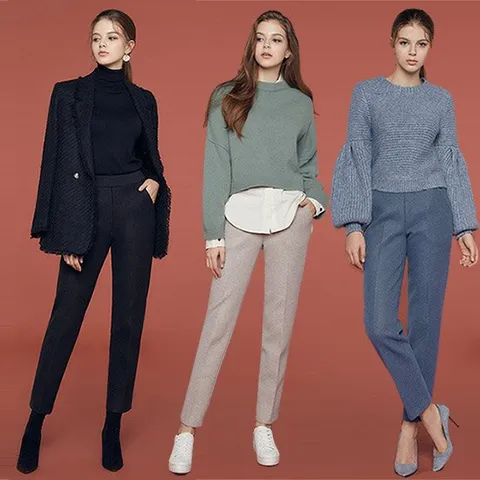 허리밴딩 웜기모 슬랙스 1종/기모바지/기모팬츠/여성