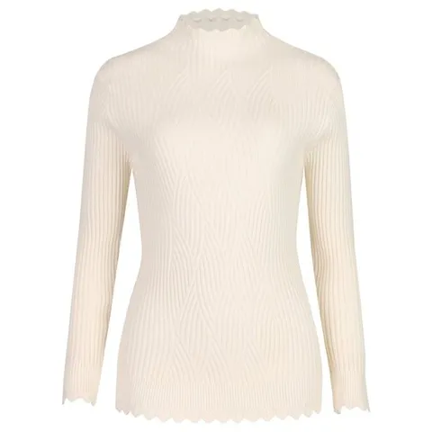 골지 반폴라 니트 티셔츠 MJE-WKN-1060-아이보리