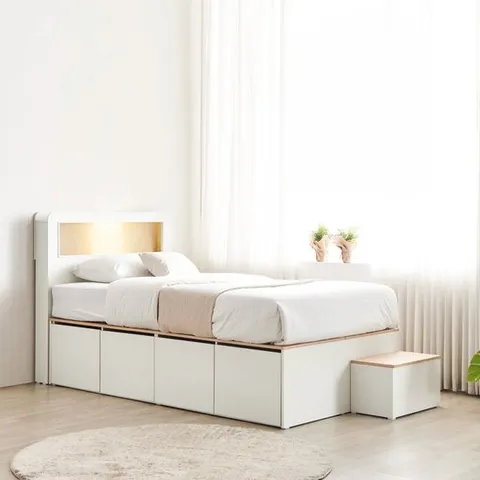 동서가구 엘르 LED SS 벙커침대 프레임+계단 DF922212