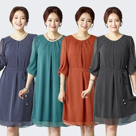 마담엘레강스 도로시 도트 시폰 원피스