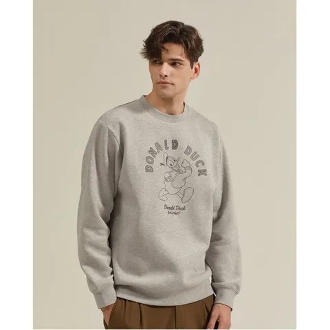 [디즈니골프][디즈니골프]남성 캐릭터 라운드넥 기모 맨투맨 HL4