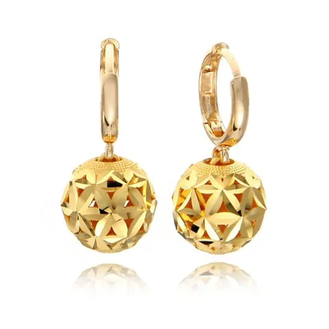 [골드리카]순금 꽃잎볼 귀걸이1.875g+14K원터치(99.9)