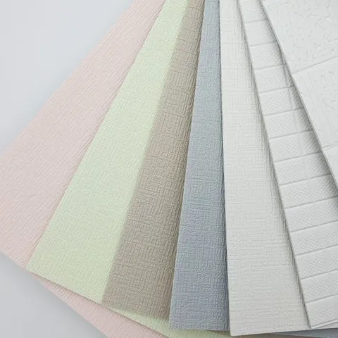 3D 입체 접착식 단열벽지 보온 곰팡이 결로방지 실크패턴 20m