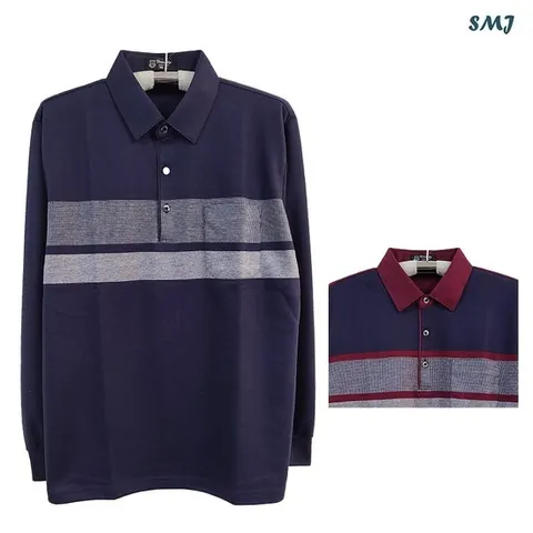 SMJ1230 남자 긴팔 카라 티셔츠 중년 남성 티셔츠 FW