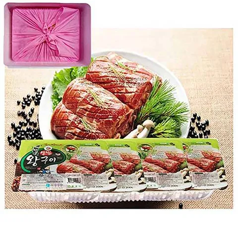 선물세트 까만콩 양념구이-1박스(1.4kgx4통)16대-무뼈갈비16인분