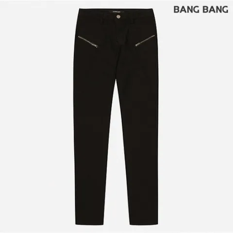 [뱅뱅][택가 49,800원] 사선지퍼장식 스판 본딩팬츠 (SPY333)