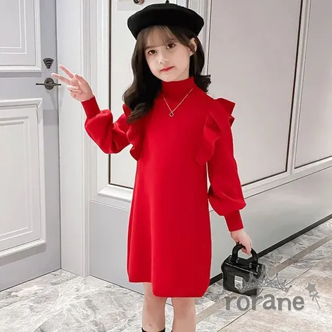 [로라네]크리스마스 주니어 레드 원피스