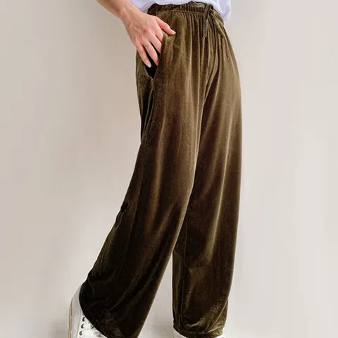 [메리엘렌] MELIKA VELVET WIDE PANTS