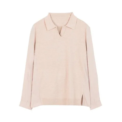 [올리비아하슬러] 슬릿넥 니트 블라우스 스웨터 OHBFSW202