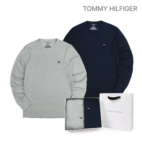 타미힐피거 와플 크루넥 긴팔티셔츠 T3585 선물세트 모음전