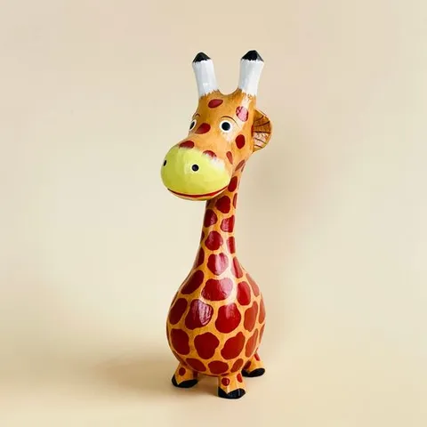 목각인형 발리에서온 목각 나무 기린 장식소품 5호 XL