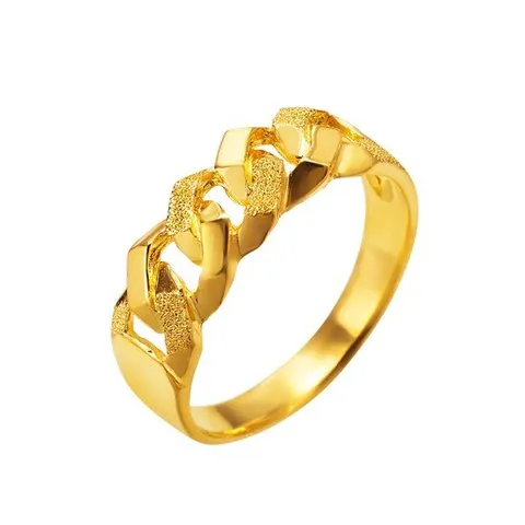 [한국금다이아몬드] 여자 순금 반지 육각 체인 24K 3.75g 애끼 검지 엄지