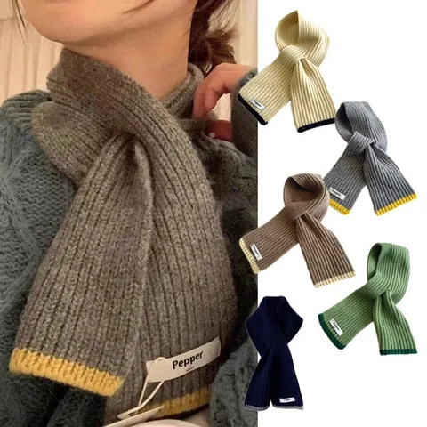 엔비 피치 머플러 무지 니트 숄 목도리