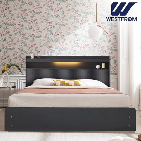 웨스트프롬 루트 템바보드 LED 수납침대 Q/K프레임