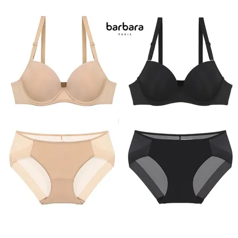 [ 롯데백화점 ](이월)심플 몰드 스킨,블랙 여성 속옷세트